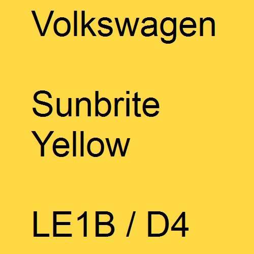 Volkswagen, Sunbrite Yellow, LE1B / D4.